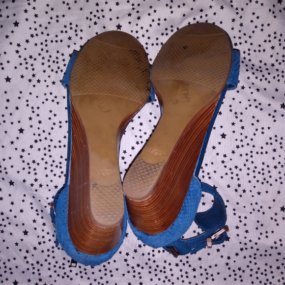 ✨ugg✨ BLUE SUEDE SANDAL - Picture 4 of 8